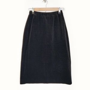 ✨VINTAGE✨ Black Velvet High Waisted Pencil Skirt